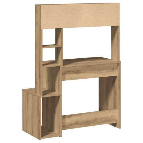 Radni stol s policama boja hrasta artisan 100x45x140 cm drveni - hrast artisan Cijena