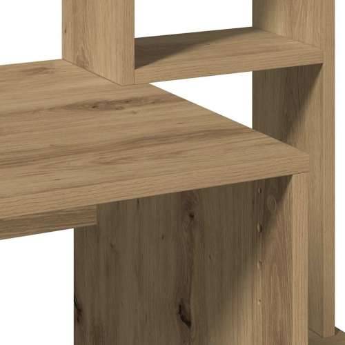 Radni stol s policama boja hrasta artisan 100x45x140 cm drveni - hrast artisan Cijena