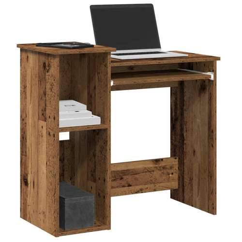 Radni stol s policama boja drva 84x40x78 cm konstruirano drvo - Staro drvo Cijena