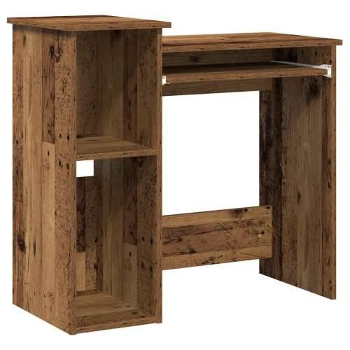 Radni stol s policama boja drva 84x40x78 cm konstruirano drvo - Staro drvo Cijena