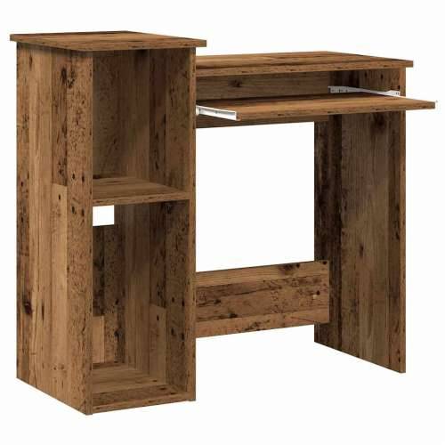 Radni stol s policama boja drva 84x40x78 cm konstruirano drvo - Staro drvo Cijena