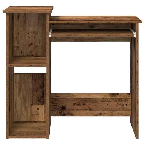 Radni stol s policama boja drva 84x40x78 cm konstruirano drvo - Staro drvo Cijena