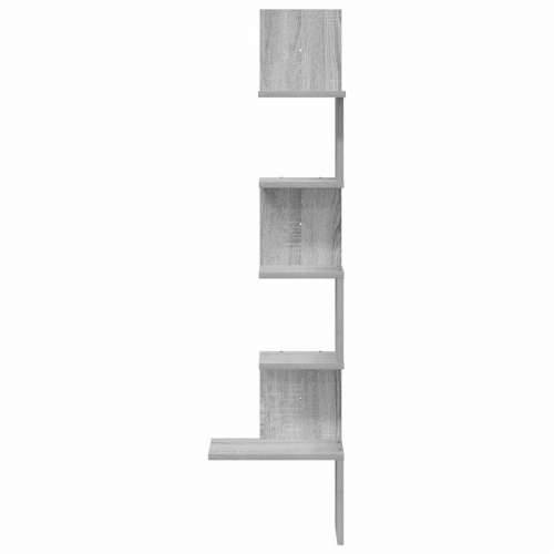 Kutna zidna polica boja hrasta 32x32x127,5 cm drvena - Sivi hrast sonoma 32 x 32 x 127.5 cm 1 Cijena