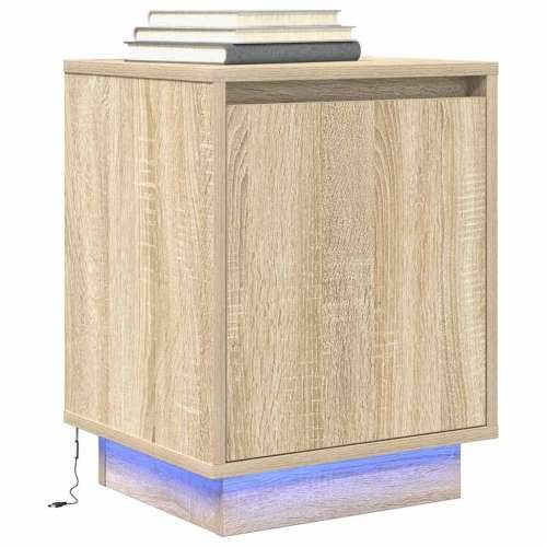 Noćni ormarić s LED svjetlima boja hrasta sonome 38x34x50 cm - sonoma hrast 1 Cijena