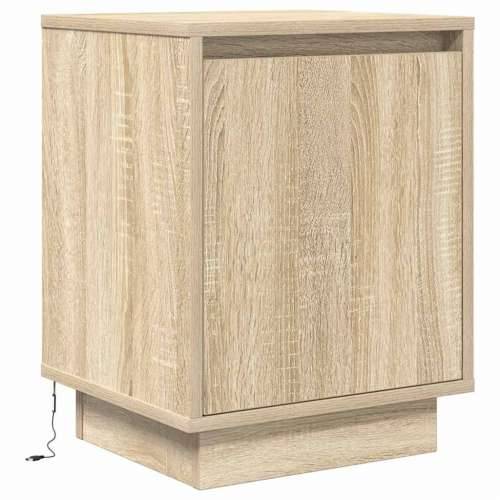 Noćni ormarić s LED svjetlima boja hrasta sonome 38x34x50 cm - sonoma hrast 1 Cijena