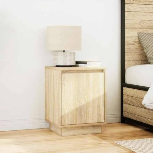 Noćni ormarić s LED svjetlima boja hrasta sonome 38x34x50 cm - sonoma hrast 1 Cijena
