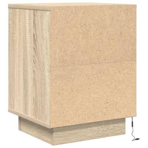Noćni ormarić s LED svjetlima boja hrasta sonome 38x34x50 cm - sonoma hrast 1 Cijena