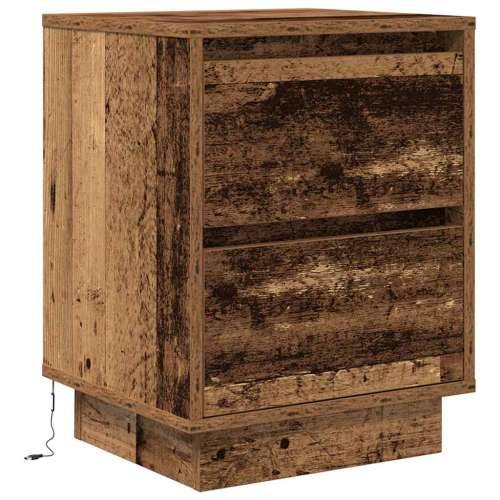 Noćni ormarić s LED svjetlima boja drva 38x34x50 cm - Staro drvo 1 50 cm Cijena