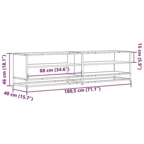 TV ormarić sonoma hrast 180,5x40x46 cm konstruirano drvo - sonoma hrast 1 180.5 cm Cijena