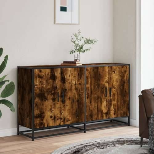 Komoda dimljeni hrast 134x35x76 cm konstruirano drvo - Dimljeni hrast 1 Cijena