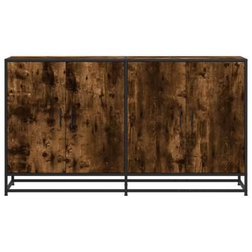 Komoda dimljeni hrast 134x35x76 cm konstruirano drvo - Dimljeni hrast 1 Cijena