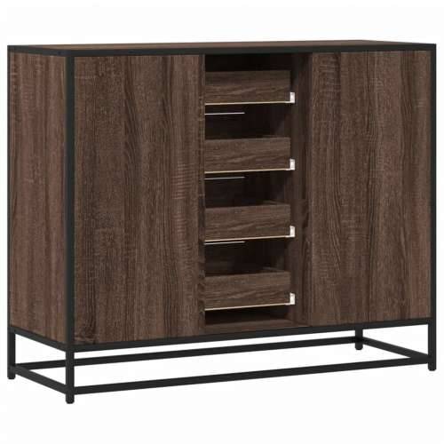 Komoda smeđi hrast 92x35x76 cm izrađeno drvo - Smeđi hrast 1 Cijena