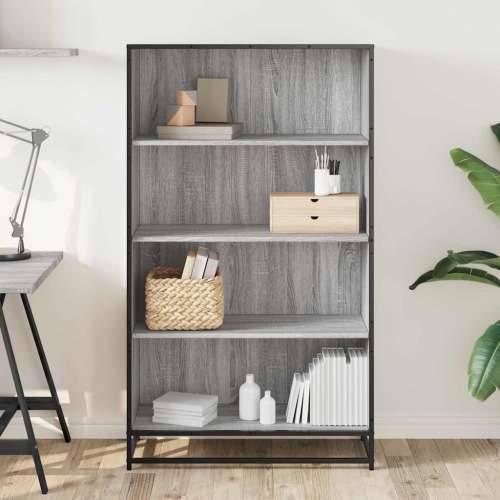 Polica za knjige Siva Sonoma 80,5x35x139 cm Konstruirano drvo - Sivi hrast sonoma 1 139 cm 80.5 cm Cijena