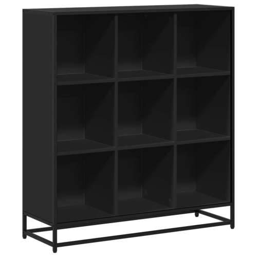 Polica za knjige crna 97,5x33x107,5cm Konstruirano drvo i metal - Crna 97.5 x 33 x 107.5 cm 1 Cijena