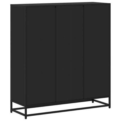 Polica za knjige crna 97,5x33x107,5cm Konstruirano drvo i metal - Crna 97.5 x 33 x 107.5 cm 1 Cijena