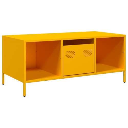 Stolić za kavu boje senfa 101,5x50x43,5 cm hladno valjani čelik - Žuta 1 Cijena