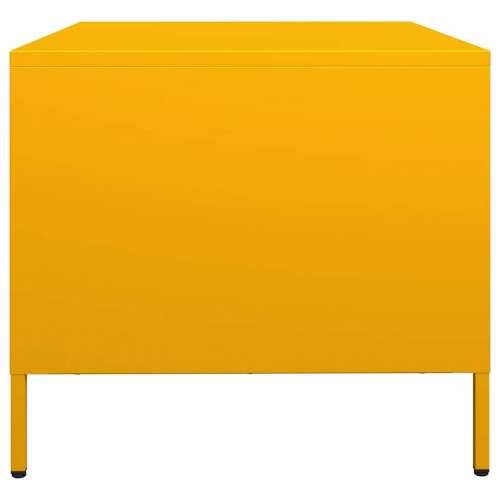 Stolić za kavu boje senfa 101,5x50x43,5 cm hladno valjani čelik - Žuta 1 Cijena