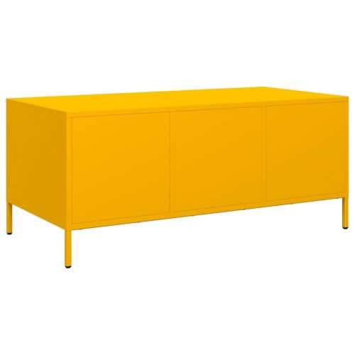 Stolić za kavu boje senfa 101,5x50x43,5 cm hladno valjani čelik - Žuta 1 Cijena