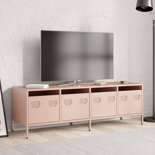 TV ormarić ružičasti 135x39x43,5 cm hladno valjani čelik - Ružičasta 1 135 cm Cijena