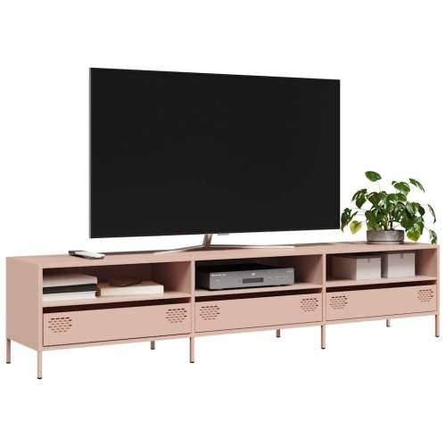 TV ormarić ružičasti 202x39x43,5 cm hladno valjani čelik - Ružičasta 1 202 cm Cijena