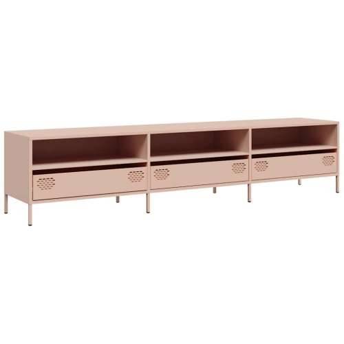 TV ormarić ružičasti 202x39x43,5 cm hladno valjani čelik - Ružičasta 1 202 cm Cijena