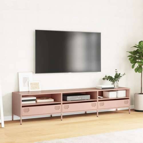 TV ormarić ružičasti 202x39x43,5 cm hladno valjani čelik - Ružičasta 1 202 cm Cijena