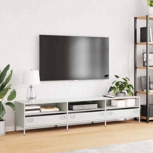 TV ormarić bijeli 202x39x43,5 cm hladno valjani čelik - Bijela 1 202 cm Cijena