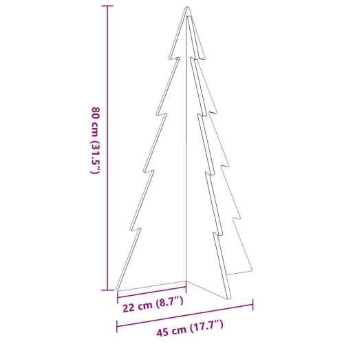 Drveno ukrasno božićno drvce voštano smeđi 80 cm od borovine - Voštano smeđa 80 cm 1 Cijena