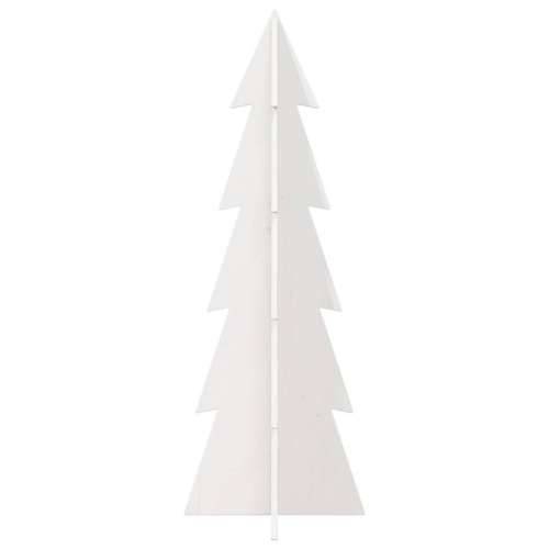 Drveno ukrasno božićno drvce bijelo 112 cm od masivne borovine - Bijela 112 cm 1 Cijena