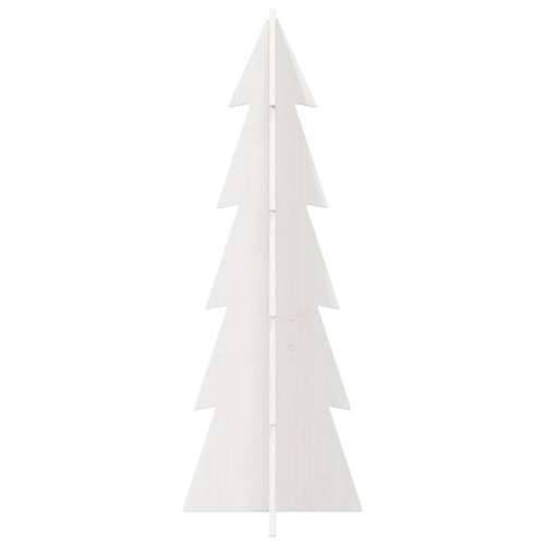Drveno ukrasno božićno drvce bijelo 112 cm od masivne borovine - Bijela 112 cm 1 Cijena