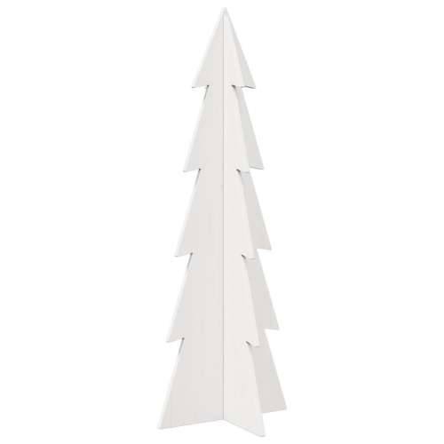 Drveno ukrasno božićno drvce bijelo 112 cm od masivne borovine - Bijela 112 cm 1 Cijena