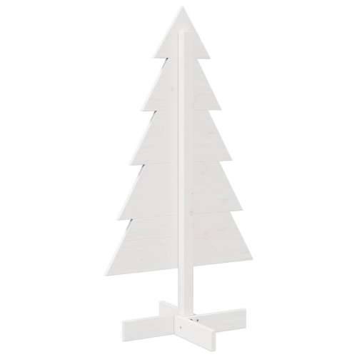 Drveno ukrasno božićno drvce bijelo 100 cm od masivne borovine - Bijela 100 cm 1 Cijena