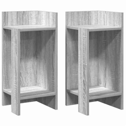 Pomoćni stolići 2 kom s policom boja sivog hrasta 25,5x27x60 cm - Sivi hrast sonoma 2 Cijena