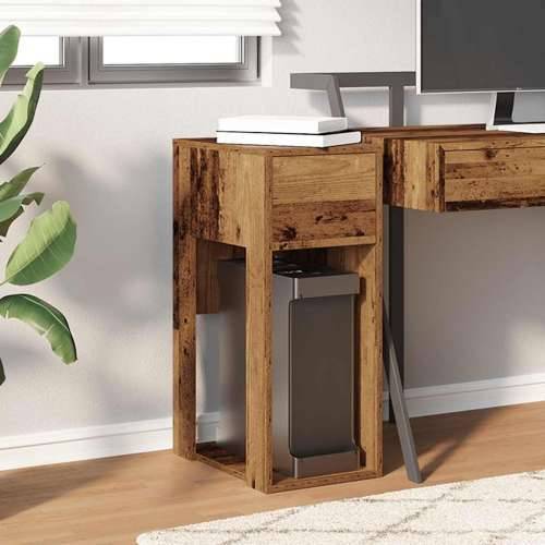 Tower stalak za računalo s ladicom boja staro drvo 30x44x74 cm - Staro drvo Cijena