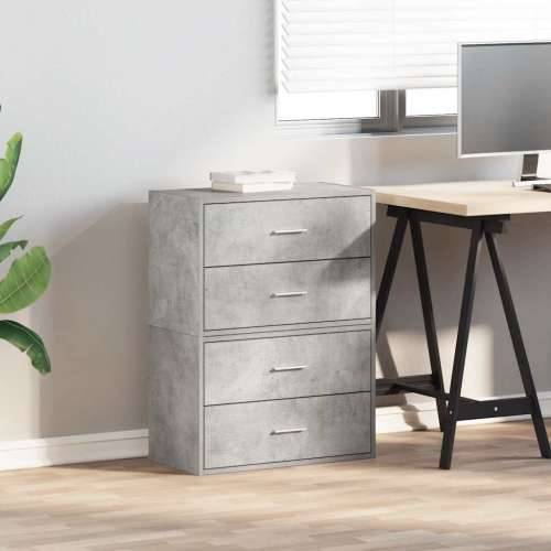 Ormari s 2 ladice 2 kom boja hrast 60x31x40cm konstruirano drvo - Beton siva 2 Cijena