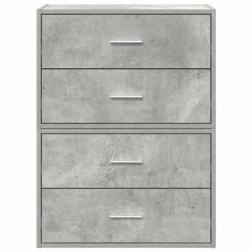 Ormari s 2 ladice 2 kom boja hrast 60x31x40cm konstruirano drvo - Beton siva 2 Cijena