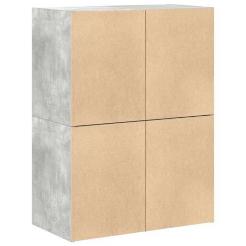 Ormari s 2 ladice 2 kom boja hrast 60x31x40cm konstruirano drvo - Beton siva 2 Cijena