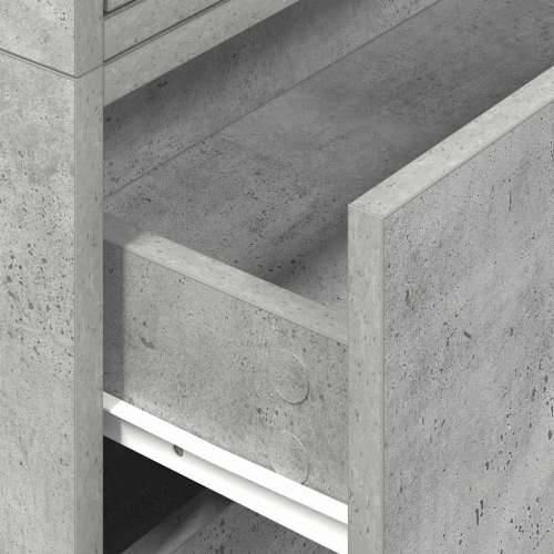 Ormari s 2 ladice 2 kom boja hrast 60x31x40cm konstruirano drvo - Beton siva 2 Cijena