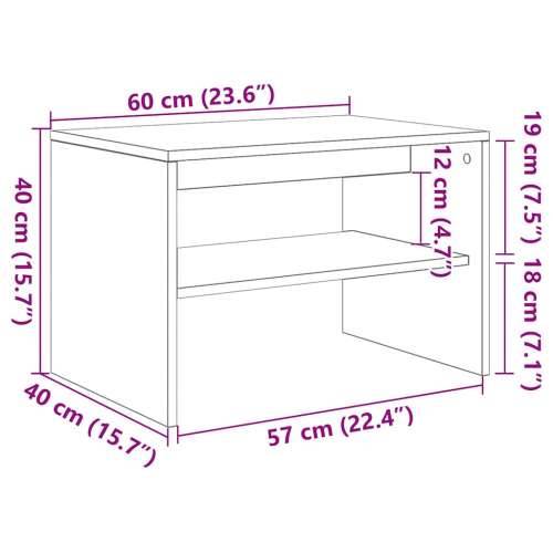 TV ormarić crni hrast 60x40x40 cm konstruirano drvo - Crna 60 x 40 x 40 cm 1 Cijena