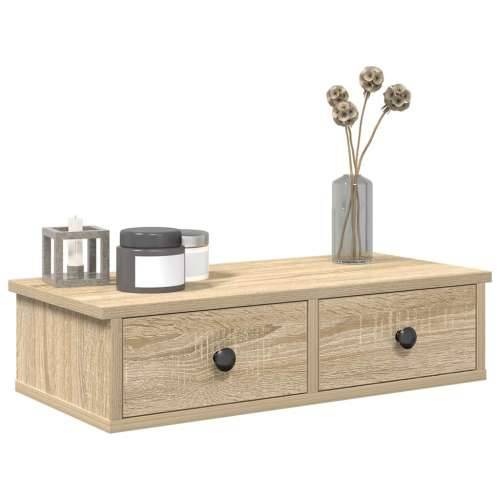 Zidna polica s ladicama sonoma hrast konstruirano drvo - sonoma hrast 60 x 25 x 15 cm 1 Cijena