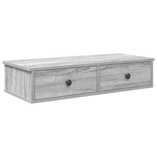 Zidna polica s ladicama siva sonoma konstruirano drvo - Sivi hrast sonoma 80 x 31 x 17 cm 1 Cijena