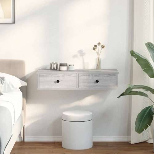 Zidna polica s ladicama siva sonoma konstruirano drvo - Sivi hrast sonoma 80 x 31 x 17 cm 1 Cijena