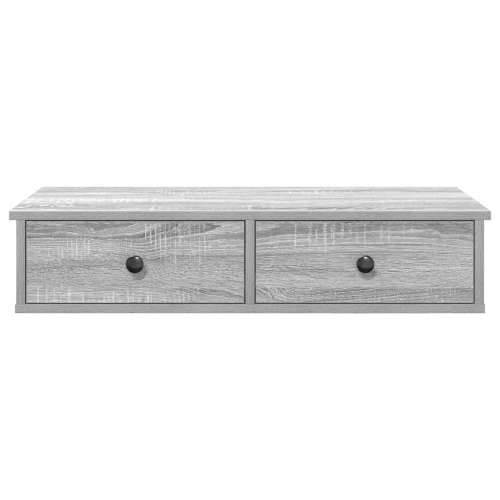 Zidna polica s ladicama siva sonoma konstruirano drvo - Sivi hrast sonoma 80 x 31 x 17 cm 1 Cijena