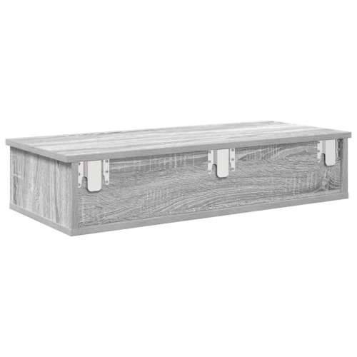 Zidna polica s ladicama siva sonoma konstruirano drvo - Sivi hrast sonoma 80 x 31 x 17 cm 1 Cijena