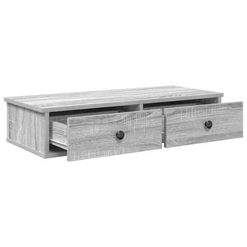 Zidna polica s ladicama siva sonoma konstruirano drvo - Sivi hrast sonoma 80 x 31 x 17 cm 1 Cijena