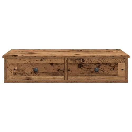 Zidna polica s ladicama staro drvo 80x34x17cm konstruirano drvo - Staro drvo 80 x 31 x 17 cm 1 Cijena