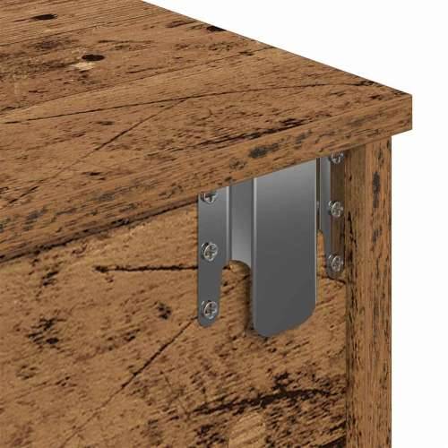 Zidna polica s ladicama staro drvo 80x34x17cm konstruirano drvo - Staro drvo 80 x 31 x 17 cm 1 Cijena