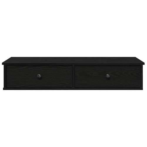 Zidna polica s ladicama crna 100x37,5x19 cm izrađeno drvo - Crna 100 x 34 x 19 cm 1 Cijena