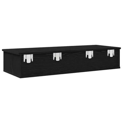 Zidna polica s ladicama crna 100x37,5x19 cm izrađeno drvo - Crna 100 x 34 x 19 cm 1 Cijena