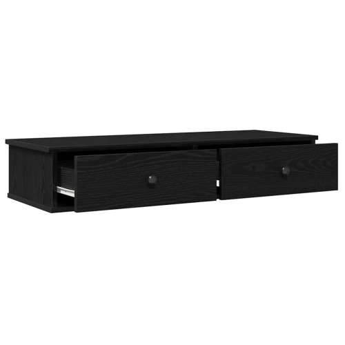 Zidna polica s ladicama crna 100x37,5x19 cm izrađeno drvo - Crna 100 x 34 x 19 cm 1 Cijena